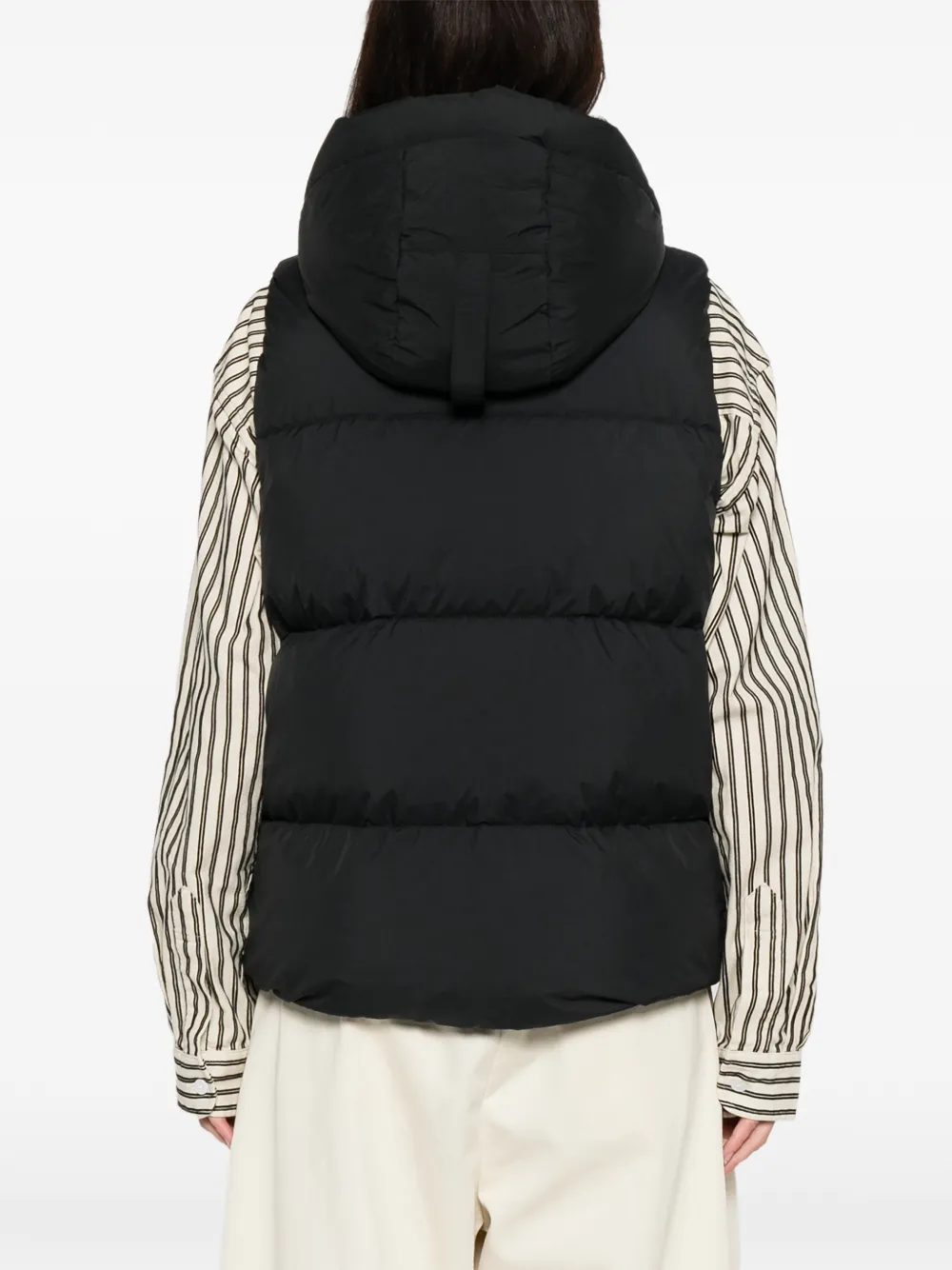 Canada Goose Padded Hooded Gilet In Black