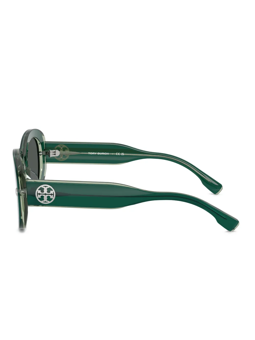 Tory Burch Oval-frame Sunglasses In Green
