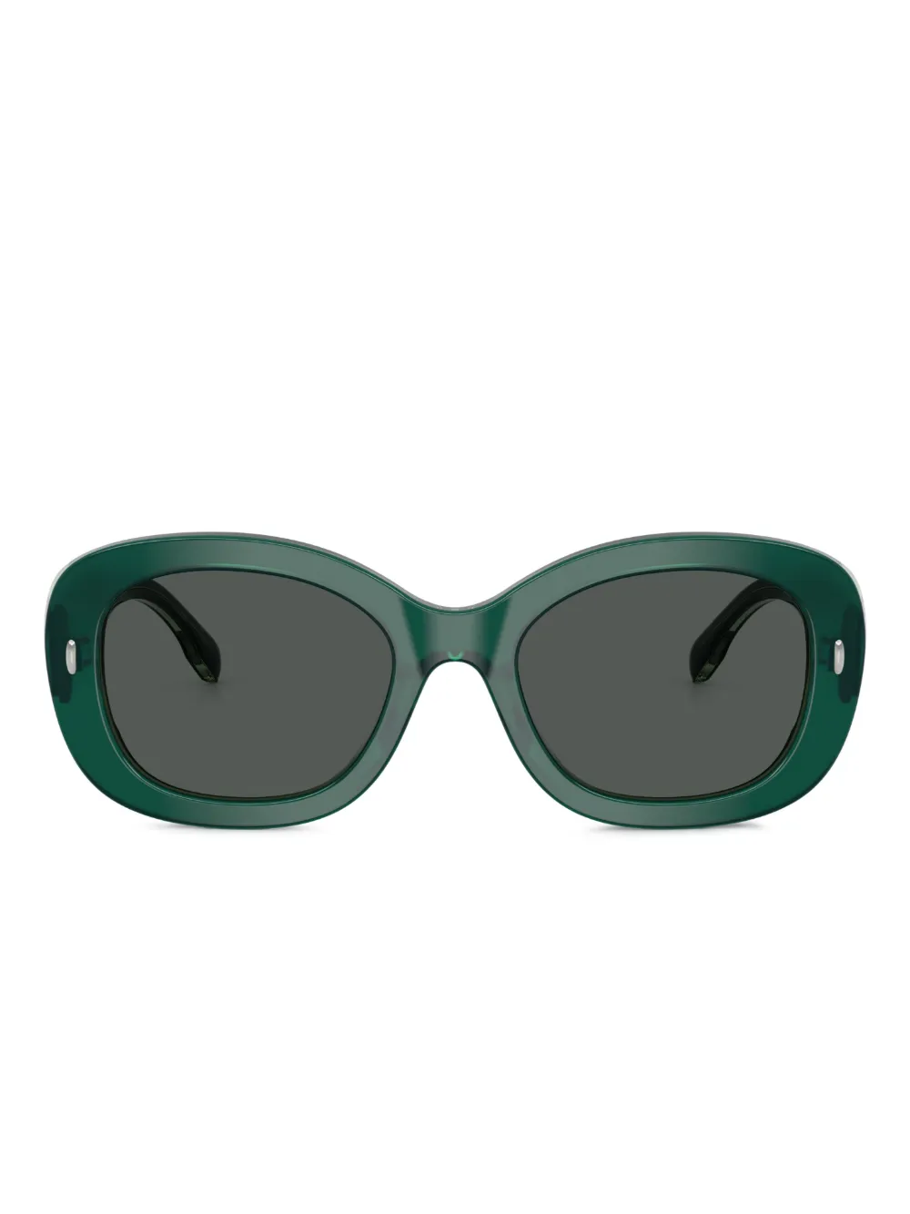 Tory Burch Oval-frame Sunglasses In Green