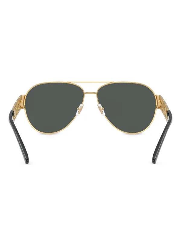 Versace Eyewear Pilot Sunglasses | Gold | FARFETCH display picture 1