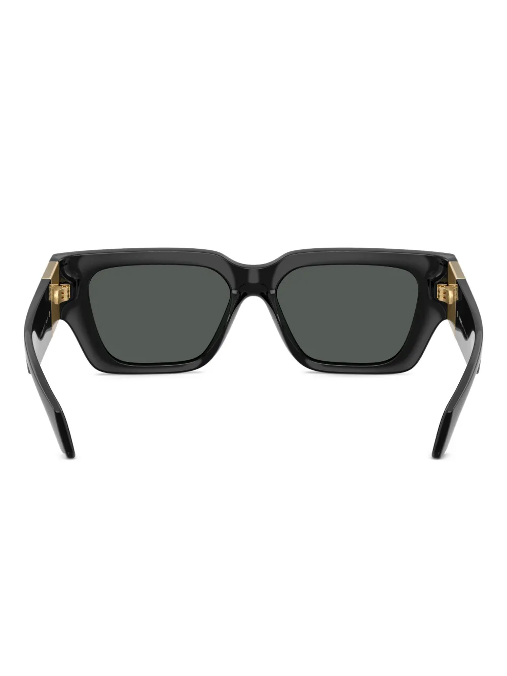 Versace Medusa-head Square-frame Sunglasses In Black
