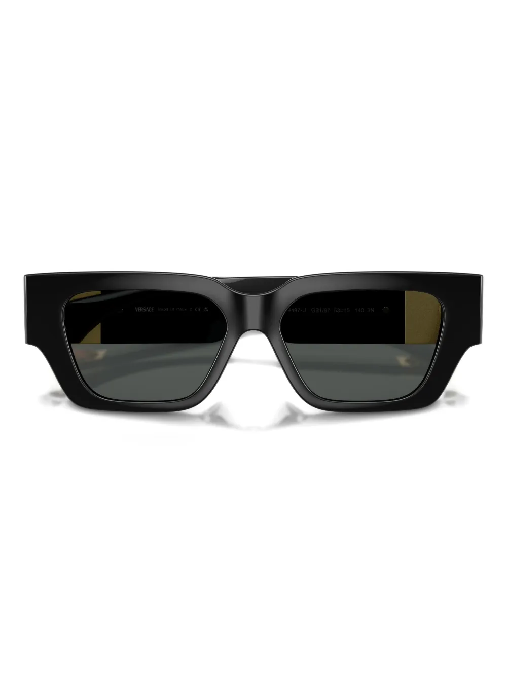 Versace Medusa-head Square-frame Sunglasses In Black