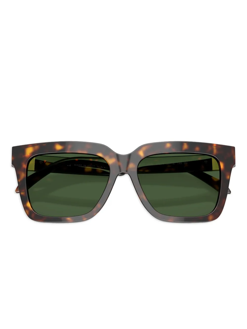 Versace Eyewear Zonnebril met vierkant montuur en schildpadschild-effect Bruin