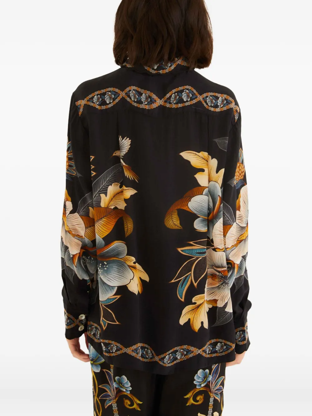 FARM Rio buttoned floral shirt - Zwart