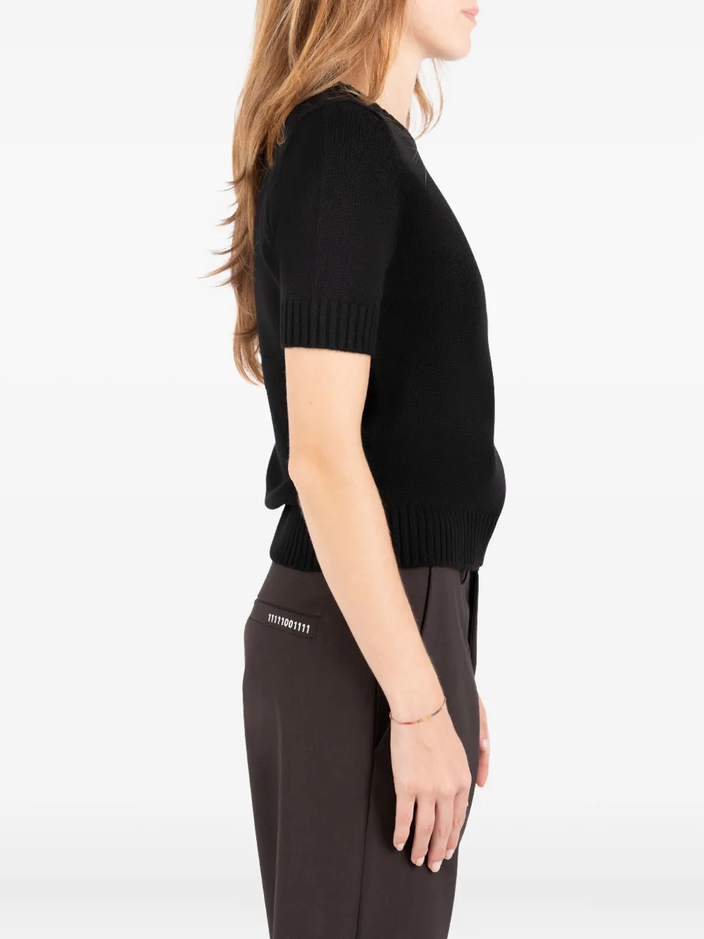 Société Anonyme Meryl Short-sleeve Sweater In Black