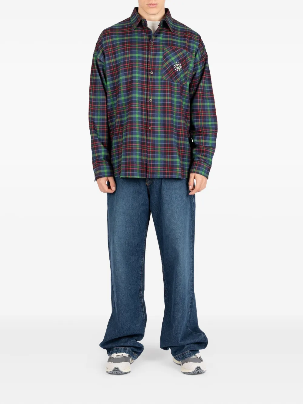 Société Anonyme Over Sunny Plaid-pocket Shirt In Multi