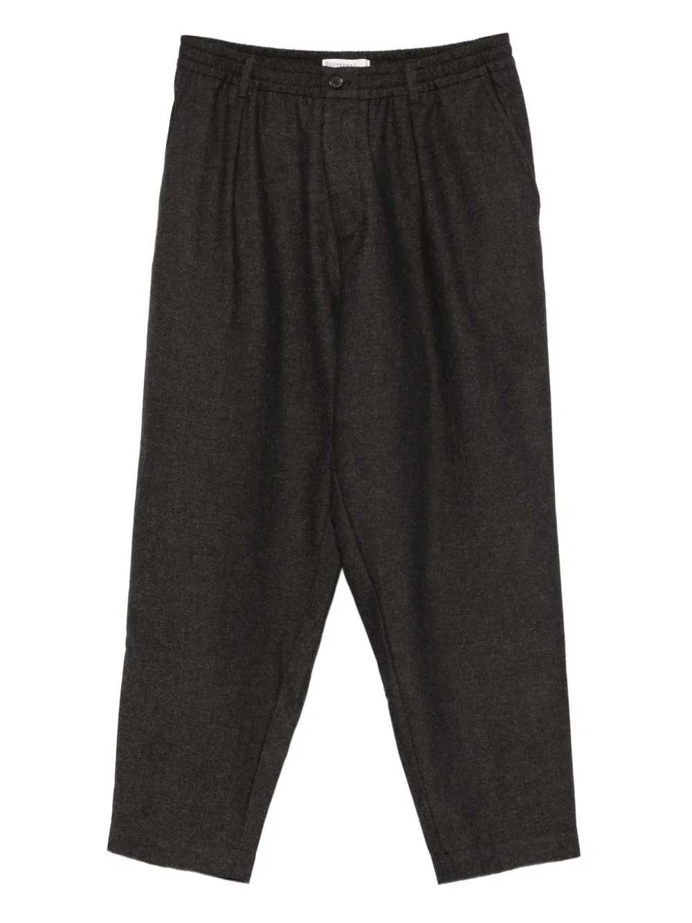 Universal Works pleated-front tapered trousers | Brown | Image 1