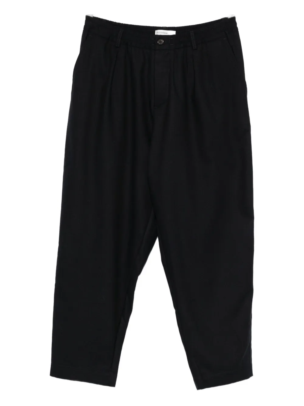 Universal Works Pleated-front Tapered Trousers In Blue