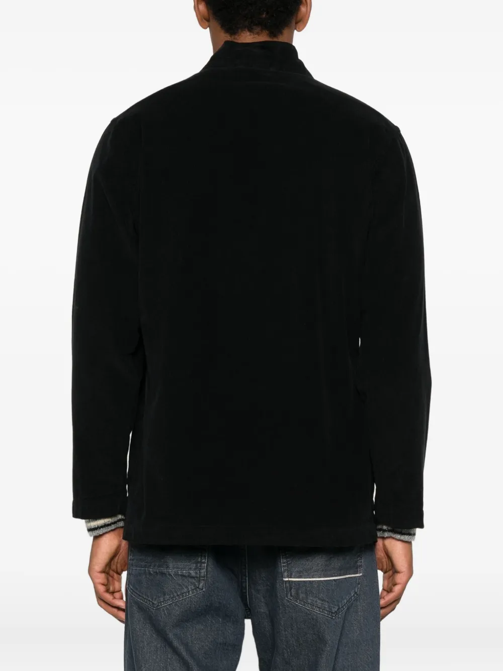 Universal Works Corduroy Wrap Blazer In Black