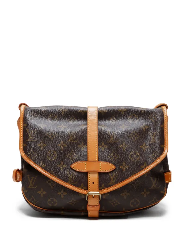Louis Vuitton Pre-Owned 1995 Saumur MM monogram-canvas Shoulder Bag Brown FARFETCH JO