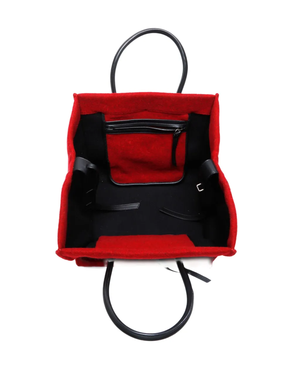 Pre-owned Celine 2000-2020 Wool Tote Bag In Red