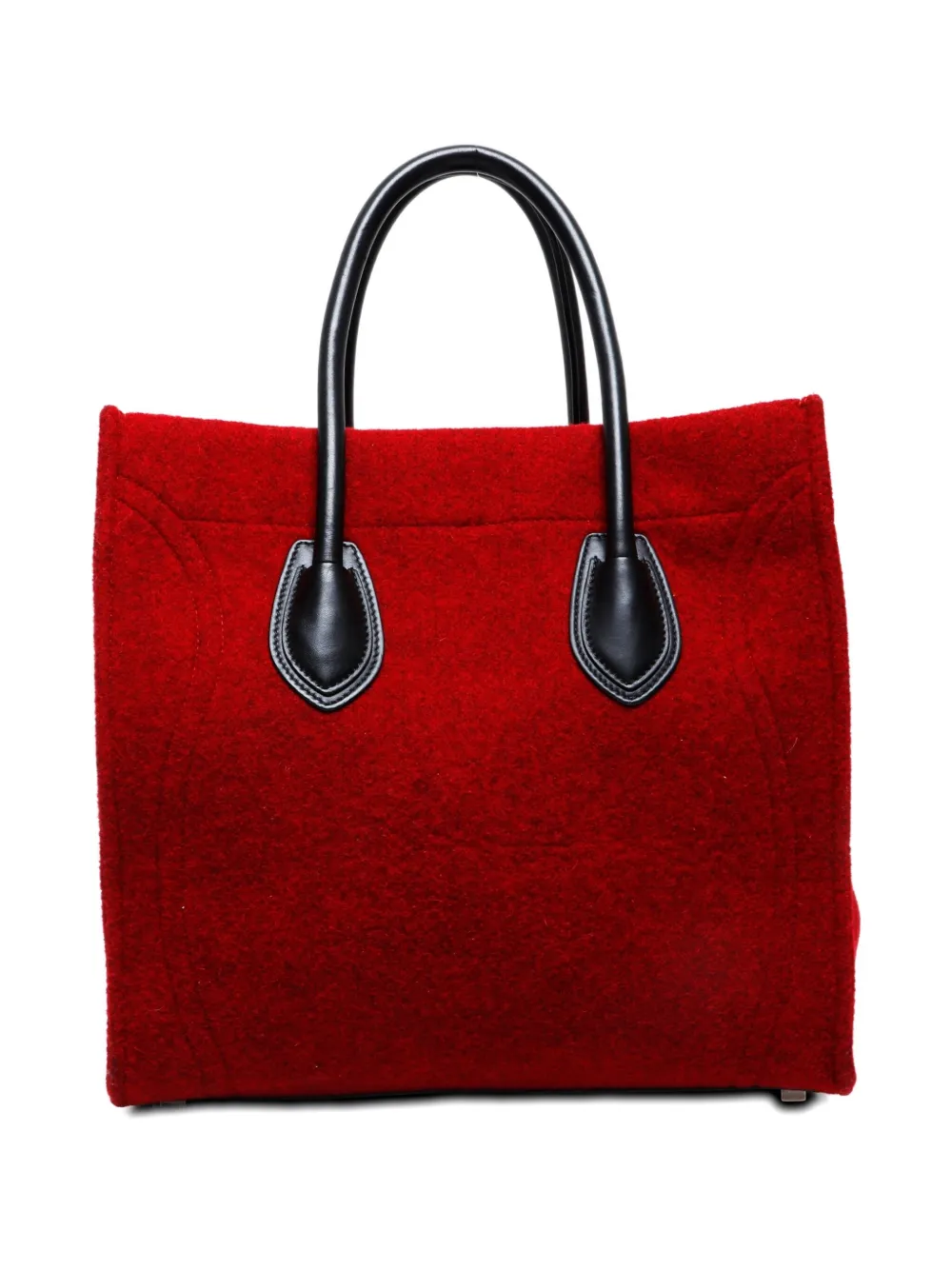 Pre-owned Celine 2000-2020 Wool Tote Bag In Red