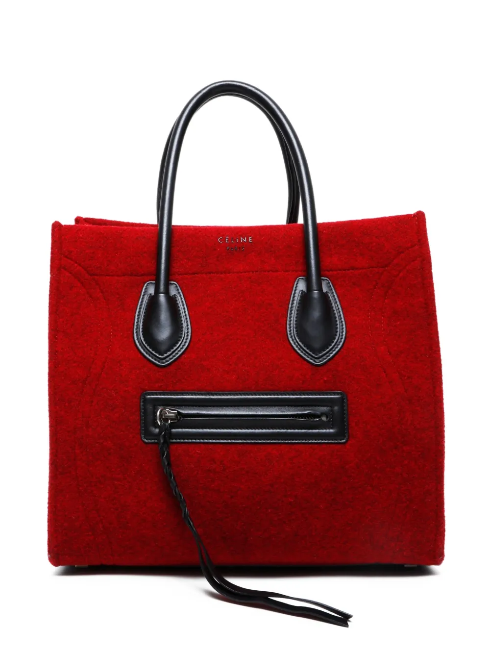 Celine Pre-Owned 2000-2020 wool tote bag | Red | Image 1