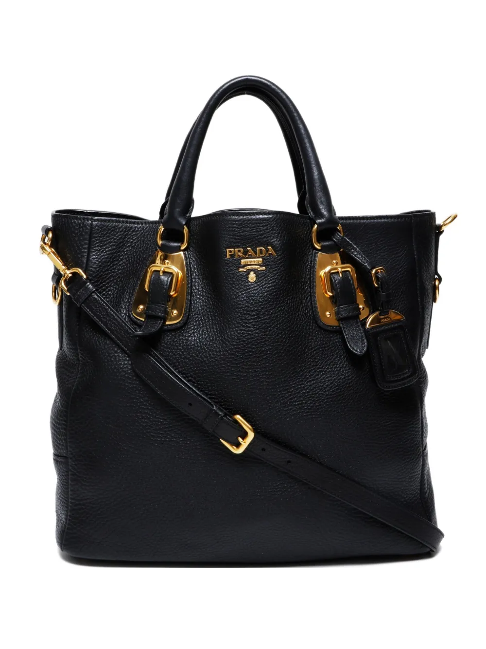Prada Pre-Owned 2000-2020 leather buckle bag | Black | Image 1