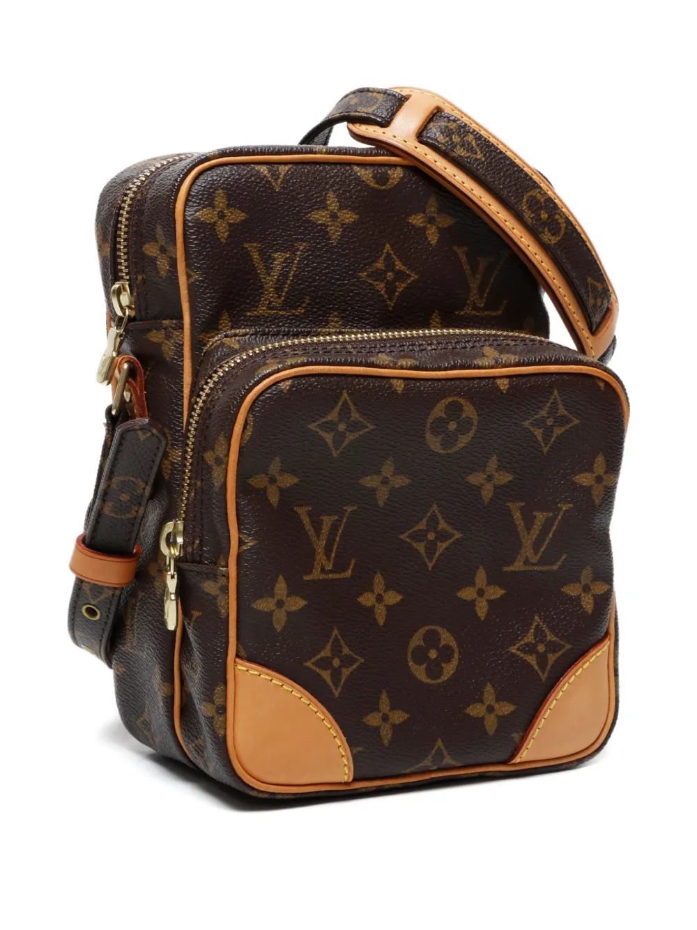 Pre-owned Louis Vuitton 2003 Amazon Monogram-canva Shoulder Bag In Brown