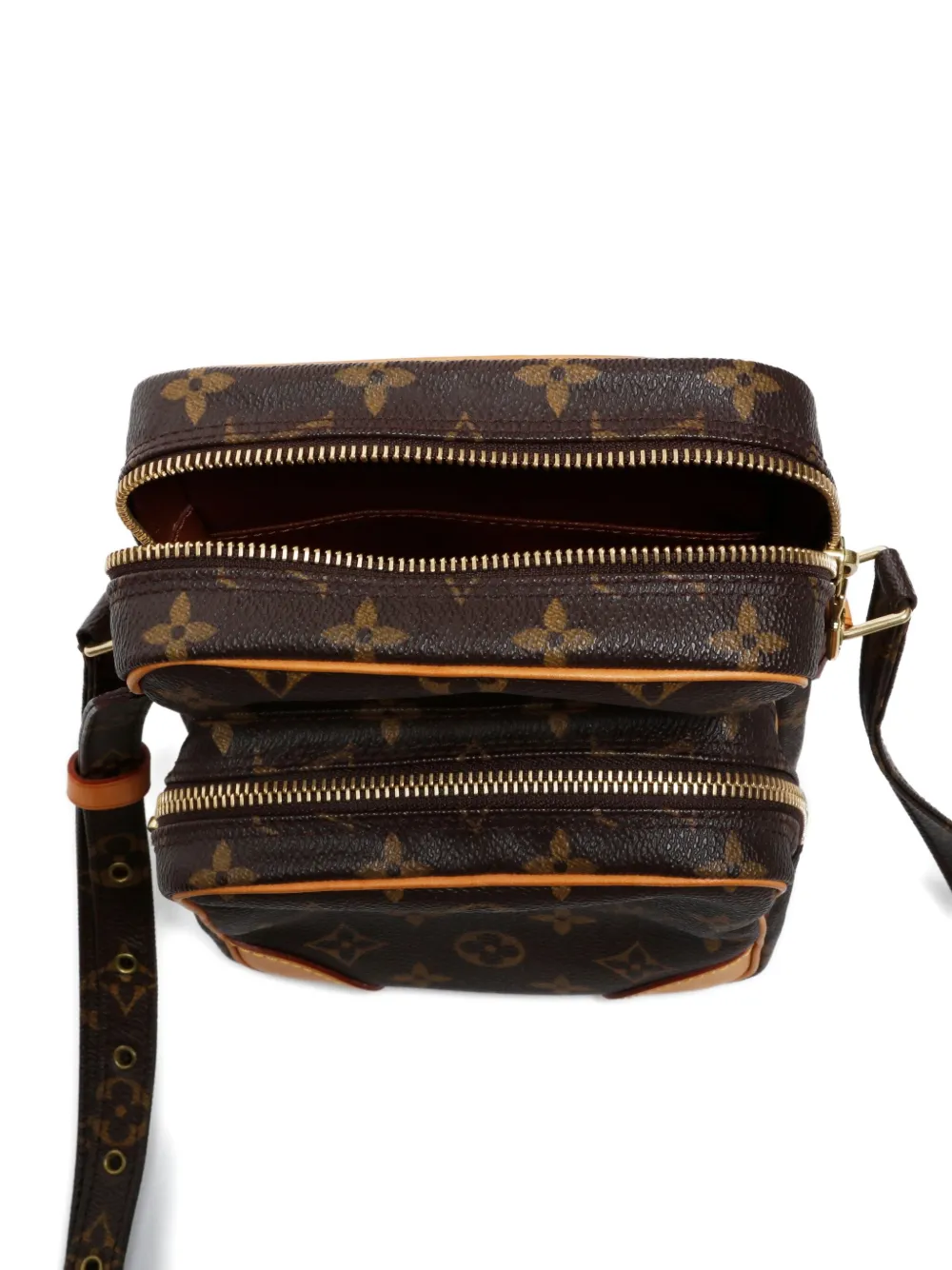 Pre-owned Louis Vuitton 2003 Amazon Monogram-canva Shoulder Bag In Brown