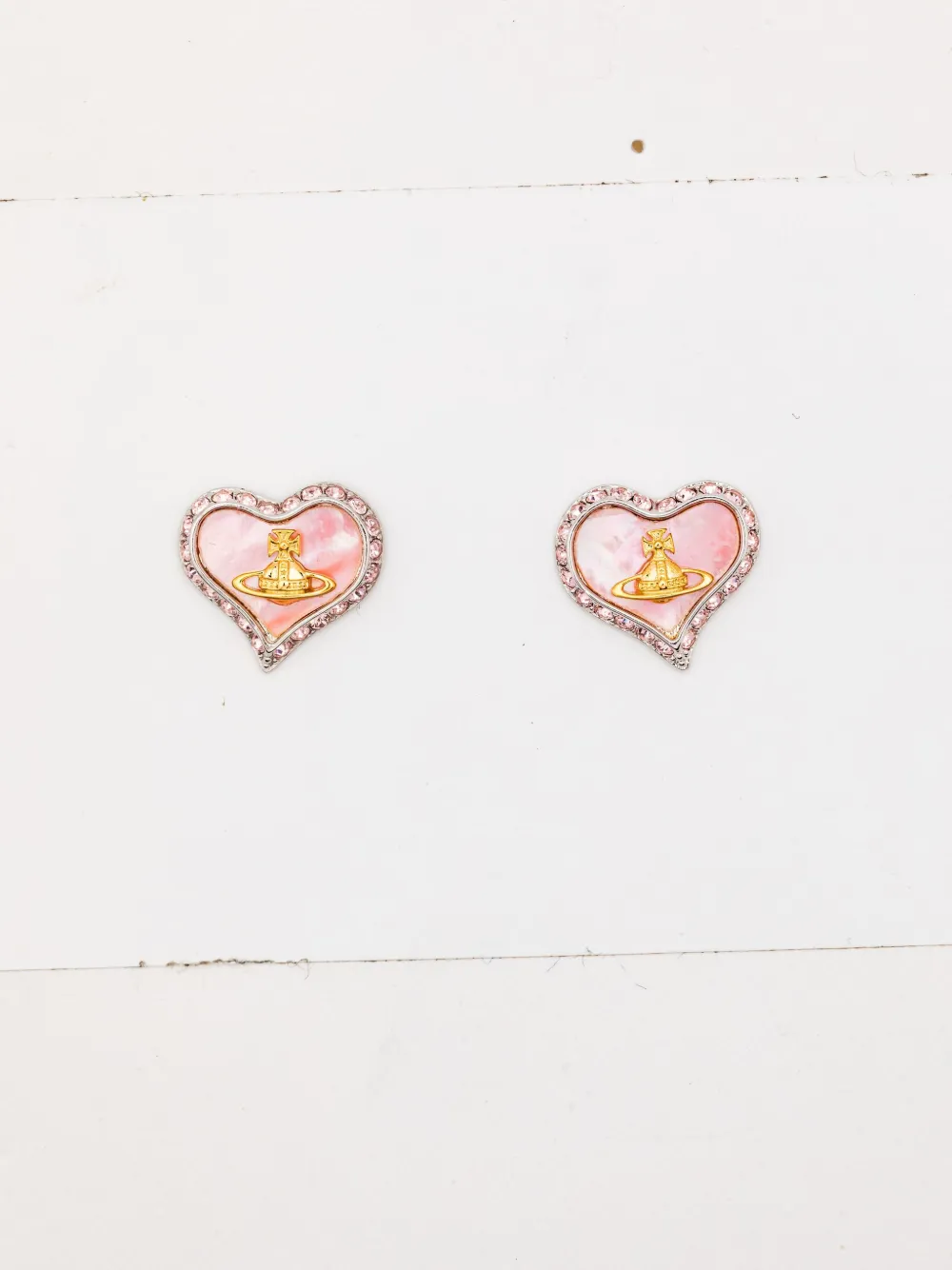 Vivienne Westwood orb heart earrings | Silver | Image 1