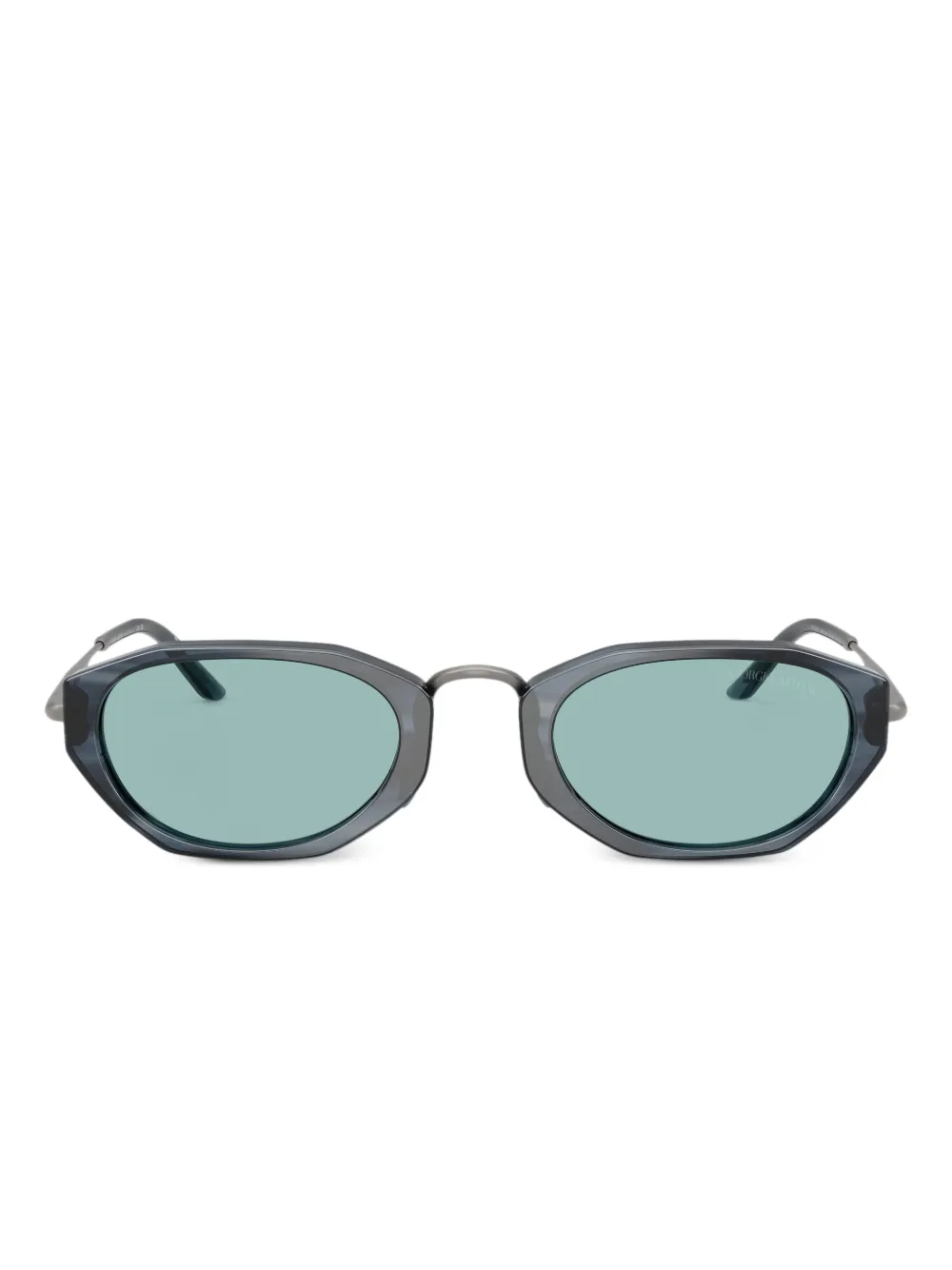 Giorgio Armani Geometric-frame Sunglasses In Gray