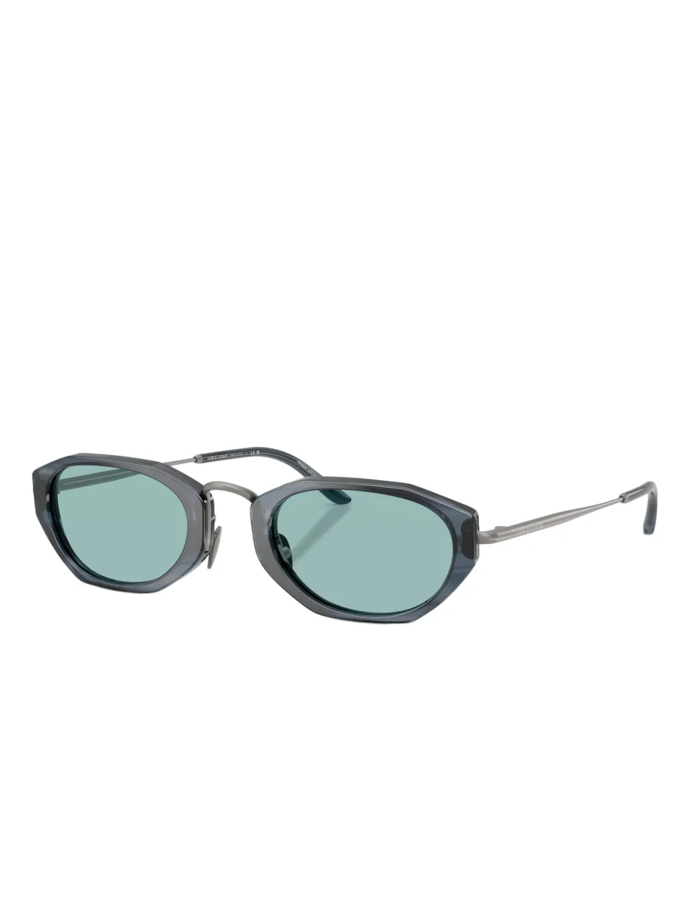 Giorgio Armani Geometric-frame Sunglasses In Gray