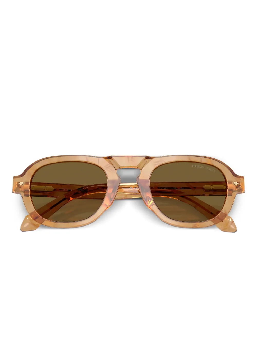 Giorgio Armani Round-frame Sunglasses In Brown