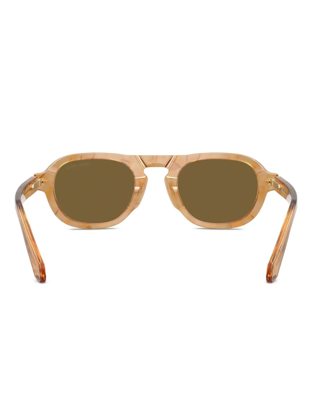Giorgio Armani Round-frame Sunglasses In Brown