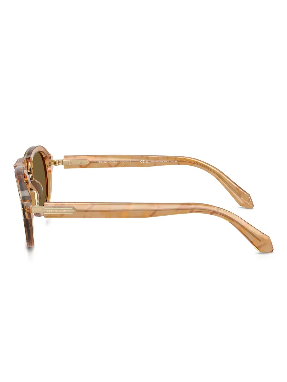 Giorgio Armani Round-frame Sunglasses In Brown