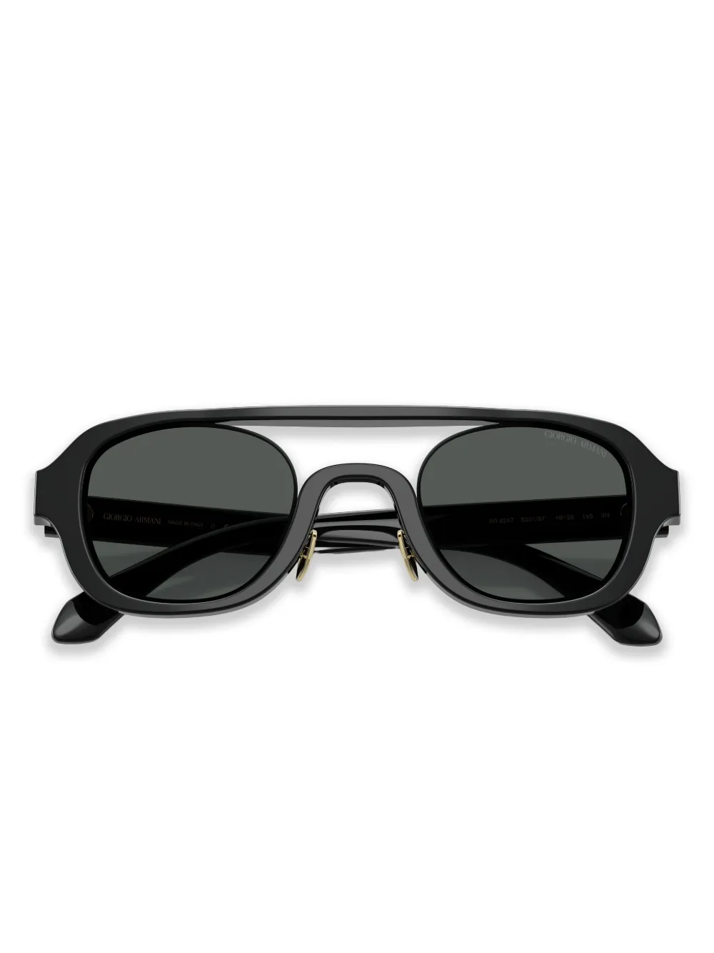 Giorgio Armani Zonnebril met rond montuur Zwart