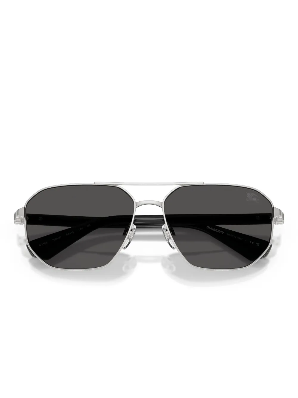 Burberry Eyewear Zonnebril met geometrisch montuur Zilver