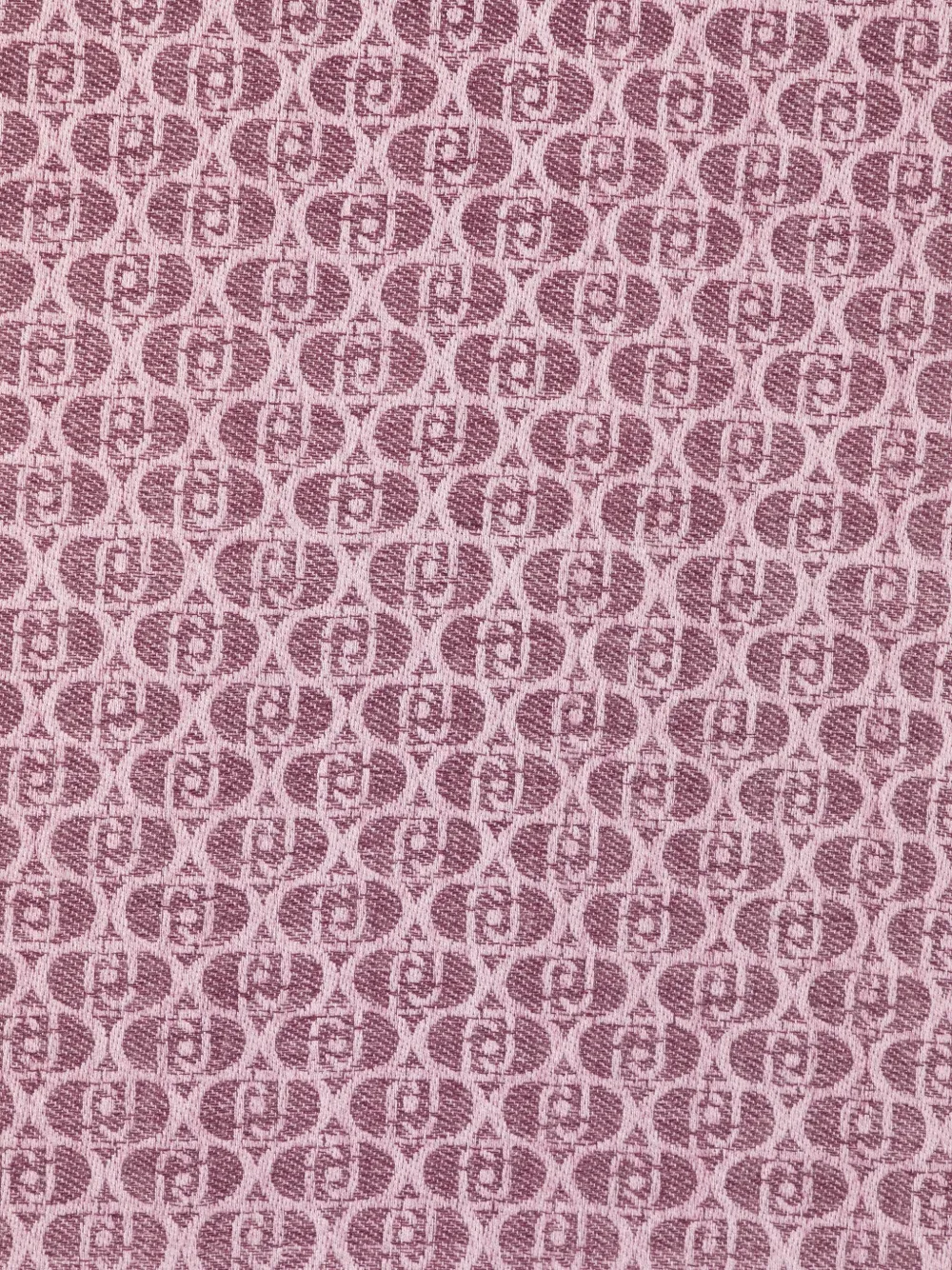 Liu •jo Logo-pattern Fringed Scarf In Pink
