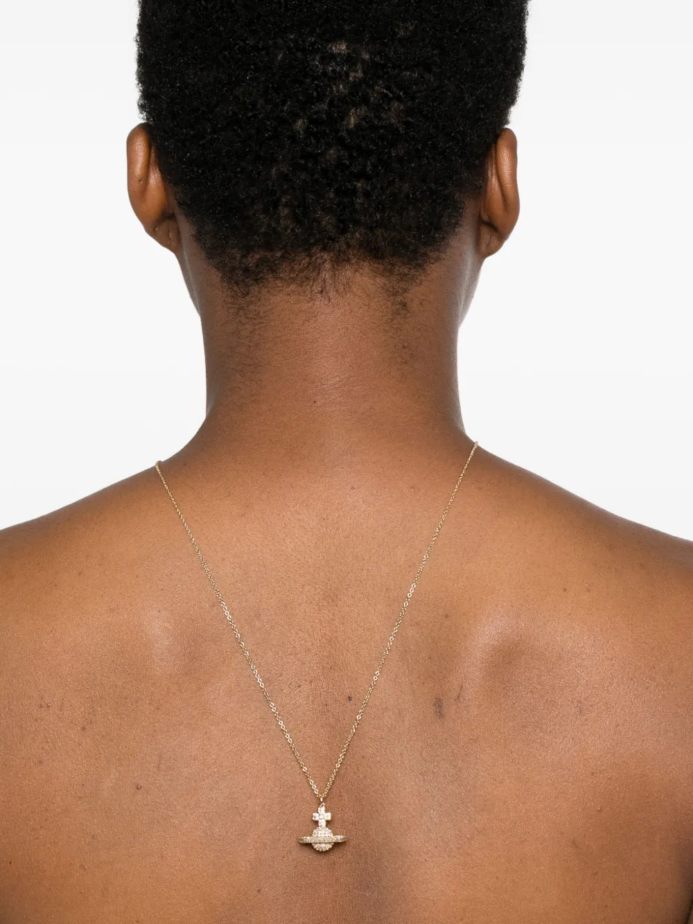 Vivienne Westwood Halsketting met kristallen hanger - Goud