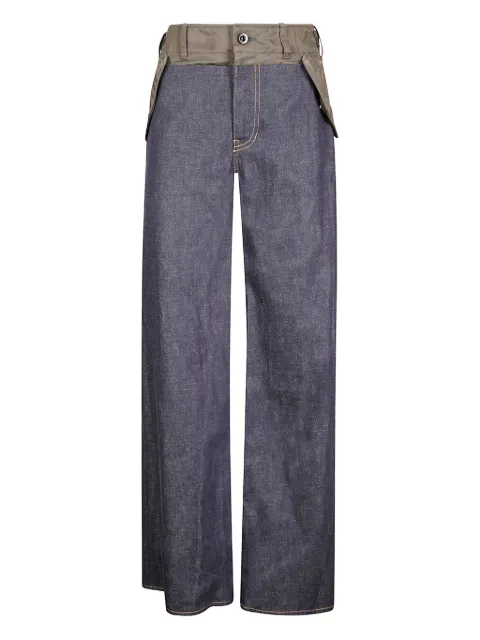 sacai patch-pocket denim jeans 