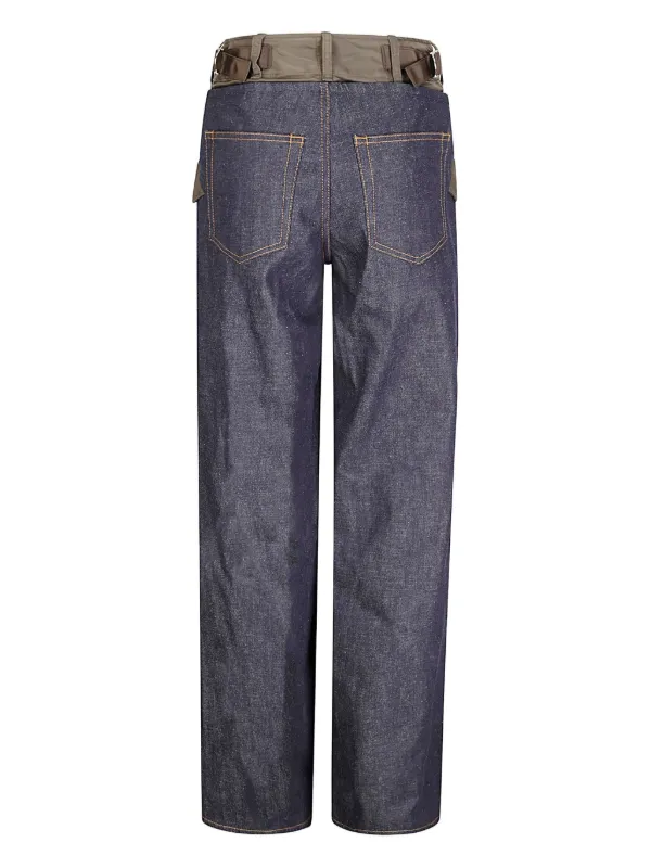Sacai Jeans Con Bolsillos De Parche | Azul | FARFETCH CO