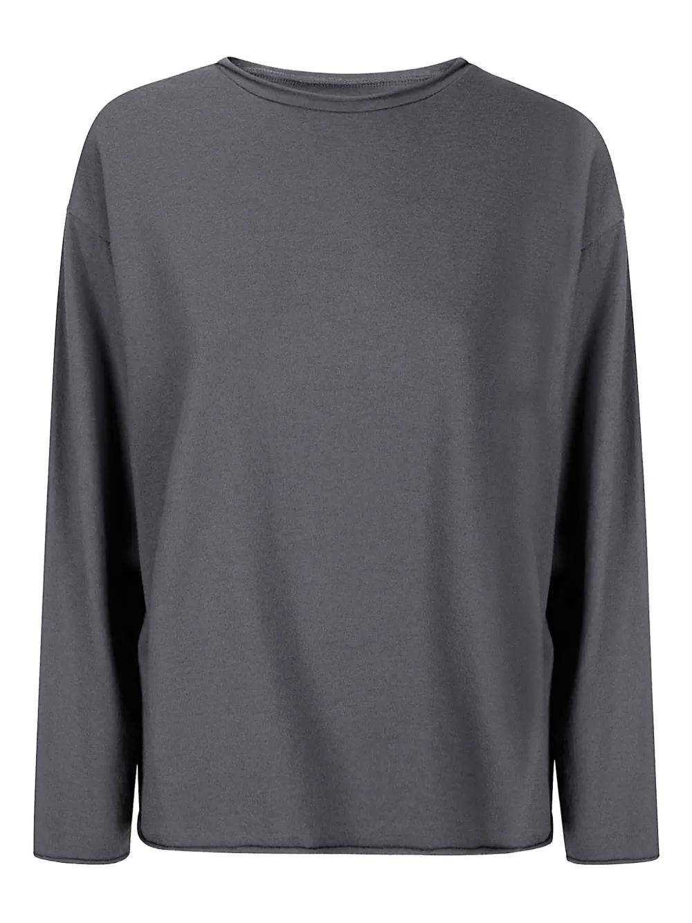 Labo Art Round-neck Gathered-back T-shirt In Gray