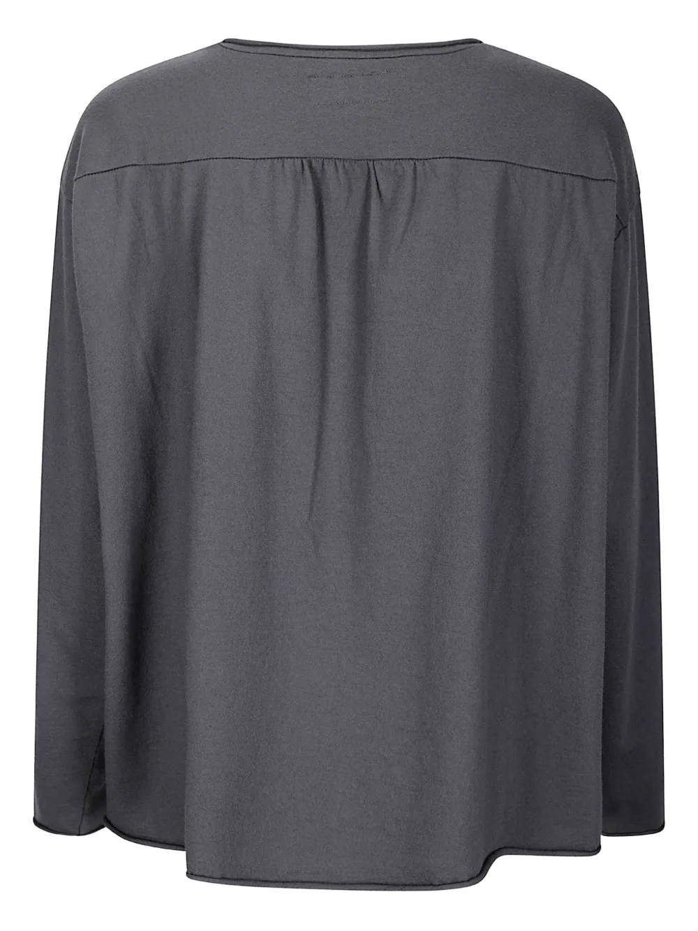 Labo Art Round-neck Gathered-back T-shirt In Gray