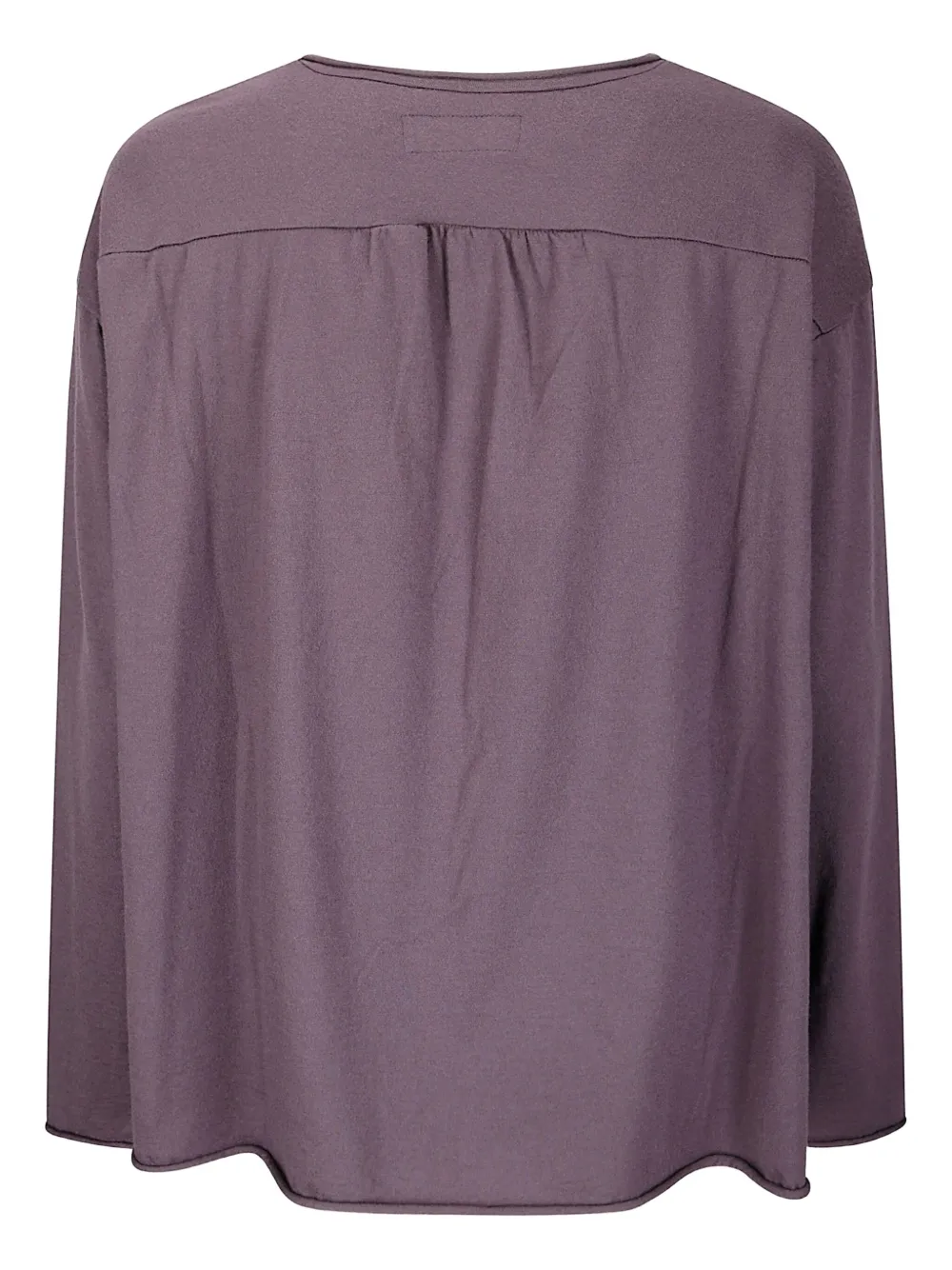 Labo Art Gathered-back Long-sleeve T-shirt In Purple