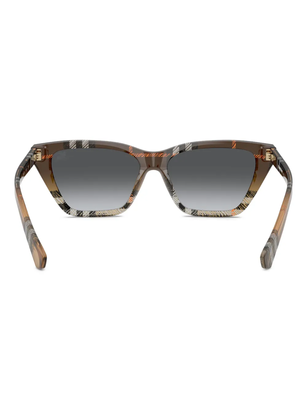 Burberry Eyewear Check-pattern Cat-eye Sunglasses In Black