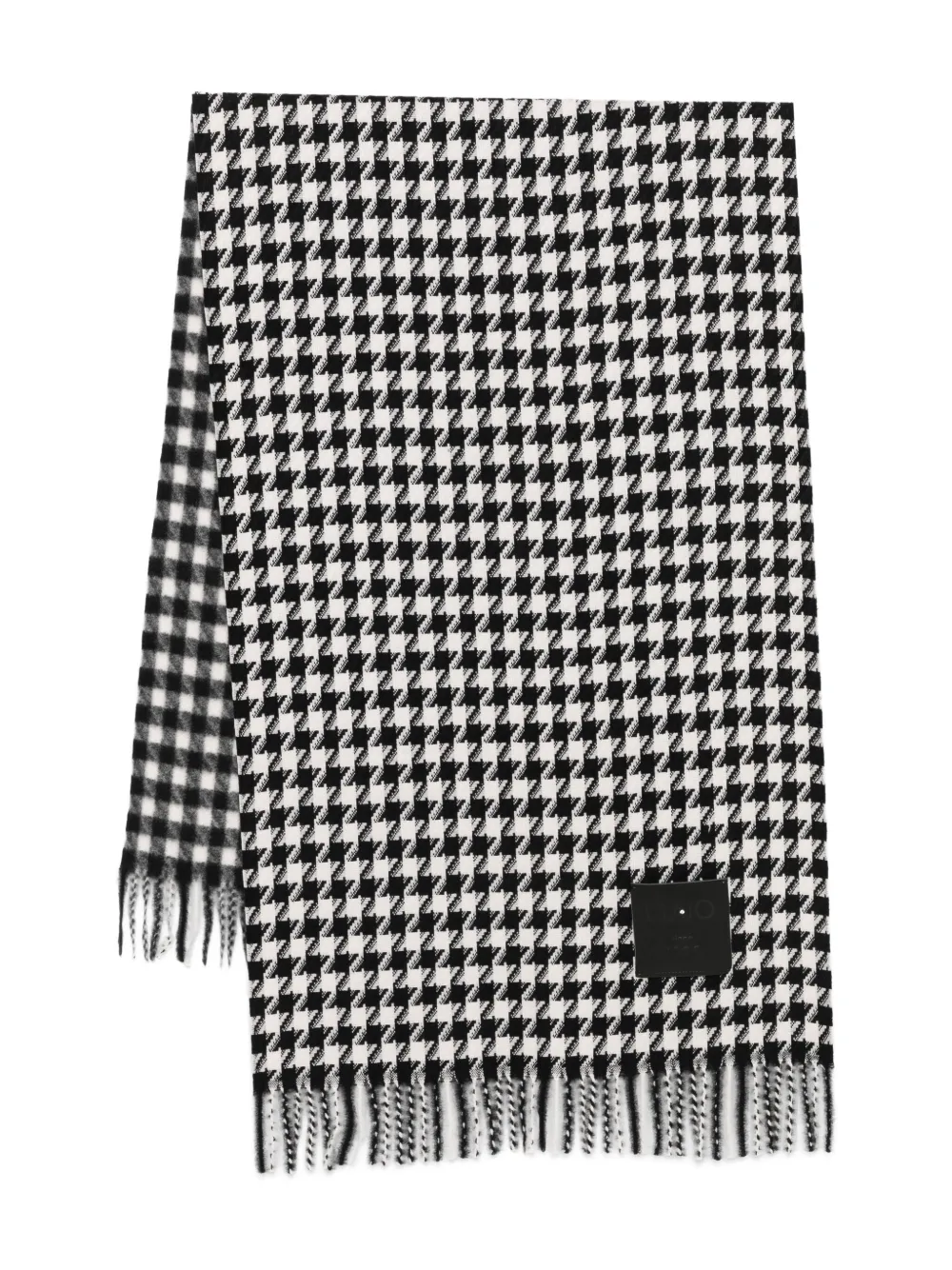 LIU JO houndstooth check scarf | Black | Image 1