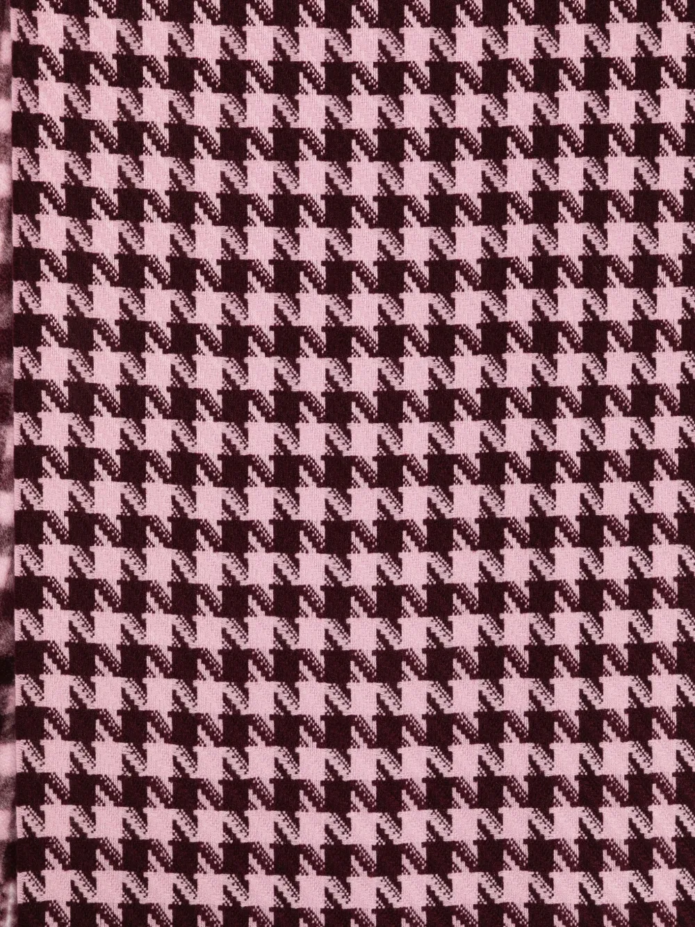 Liu •jo Houndstooth-pattern Fringed Scarf In Burgundy