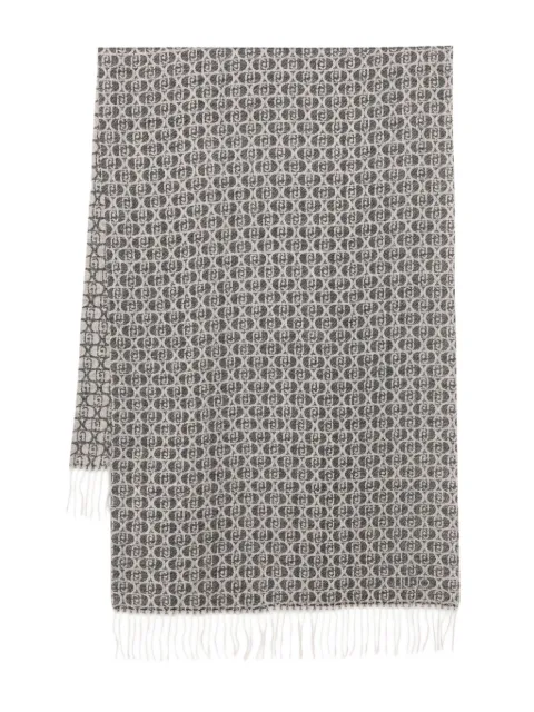 LIU JO monogram fringed scarf