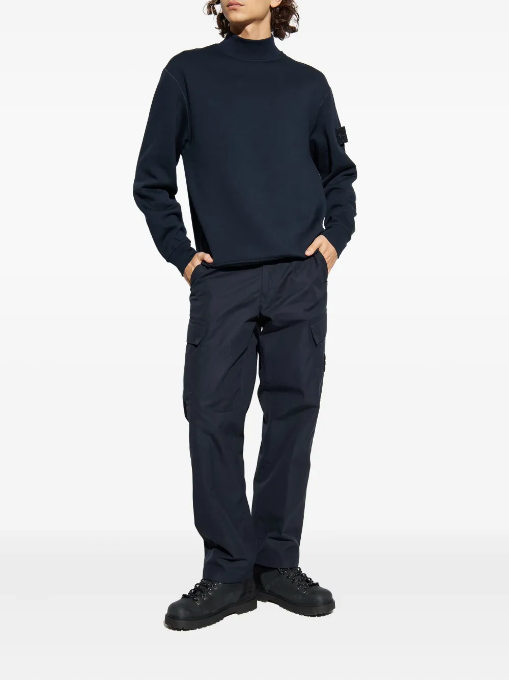 Stone Island mock-neck sweatshirt - Blauw