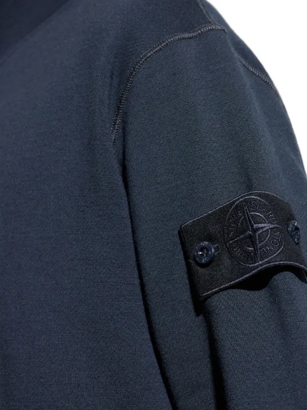Stone Island モックネック スウェットシャツ | ブルー Stone Island モックネック スウェットシャツ | ブルー