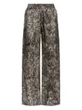 Golden Goose floral-print elastic-waist straight trousers - Grey