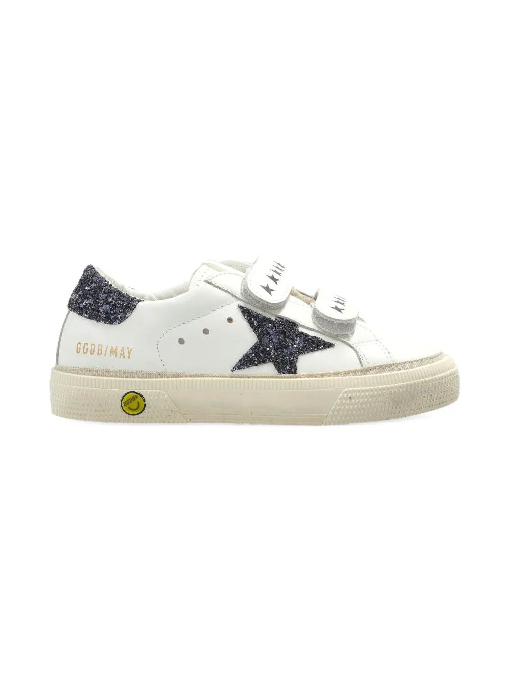 Golden Goose Kids glitter-star sneakers - Wit
