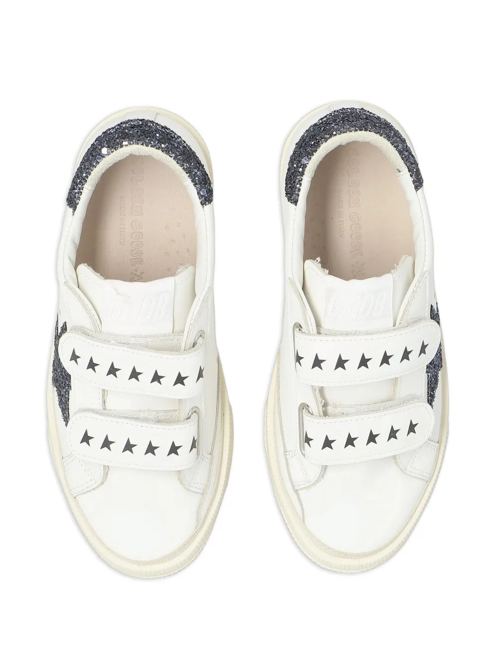 Golden Goose Kids glitter-star sneakers White