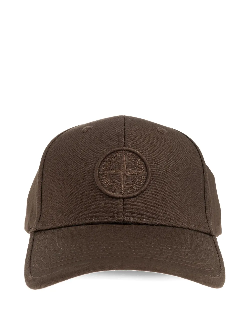 Stone Island Junior ロゴ キャップ - ブラウン Stone Island Junior ロゴ キャップ - ブラウン