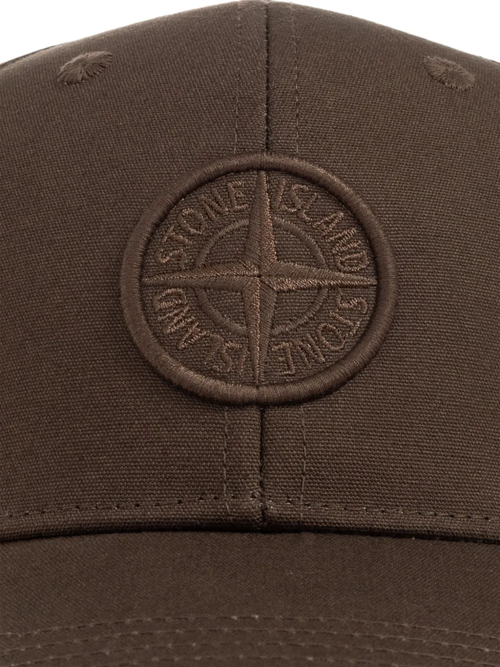 Stone Island Junior Honkbalpet met logopatch Bruin