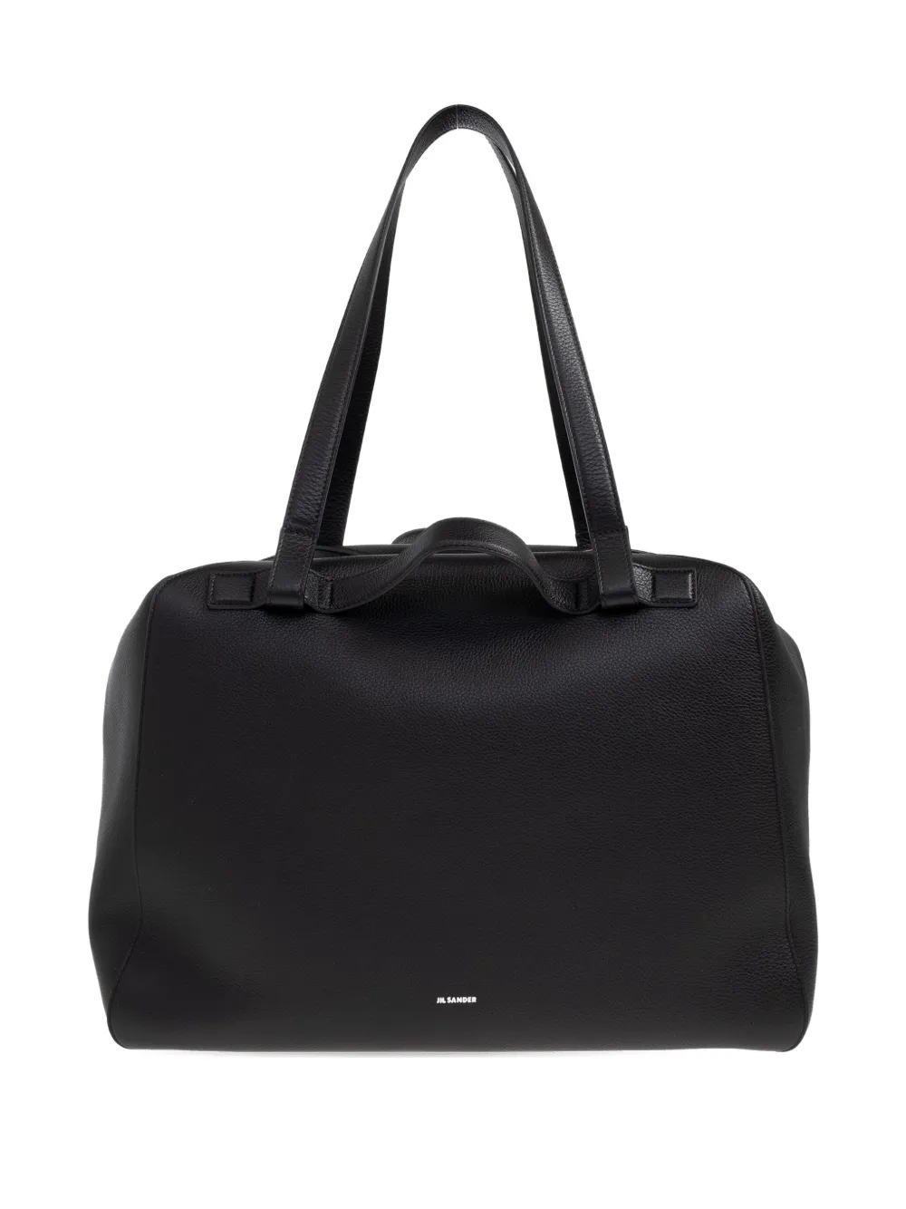 Jil Sander Leather Top-handle Tote Bag In Black