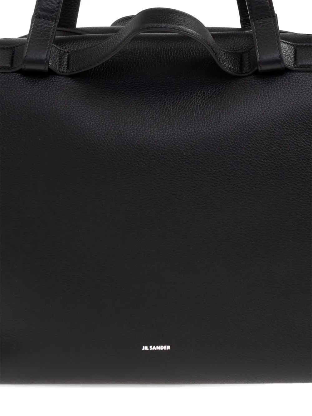 Jil Sander Leather Top-handle Tote Bag In Black