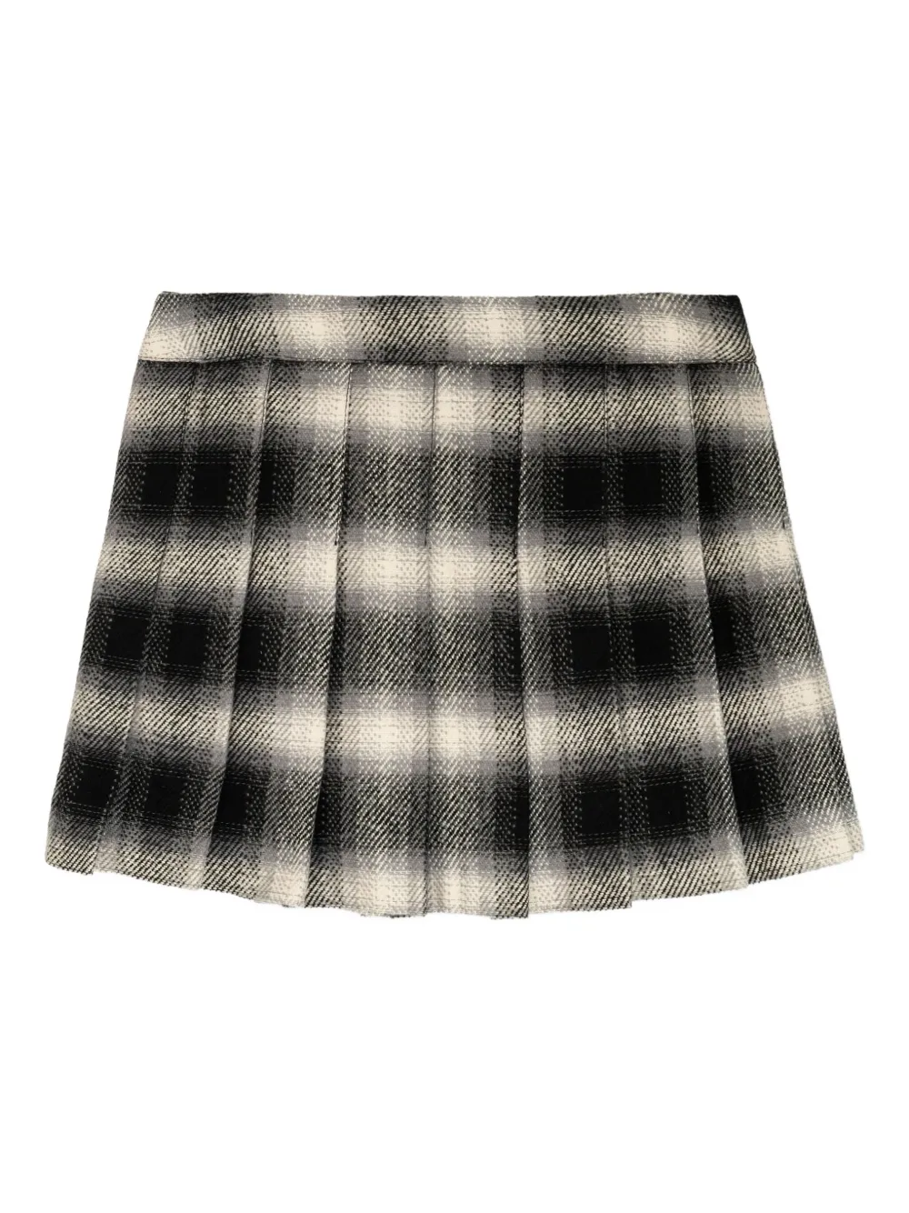 Golden Goose Kids pleated plaid skirt | Black | Image 1