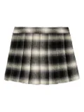 Golden Goose Kids pleated plaid skirt - Black